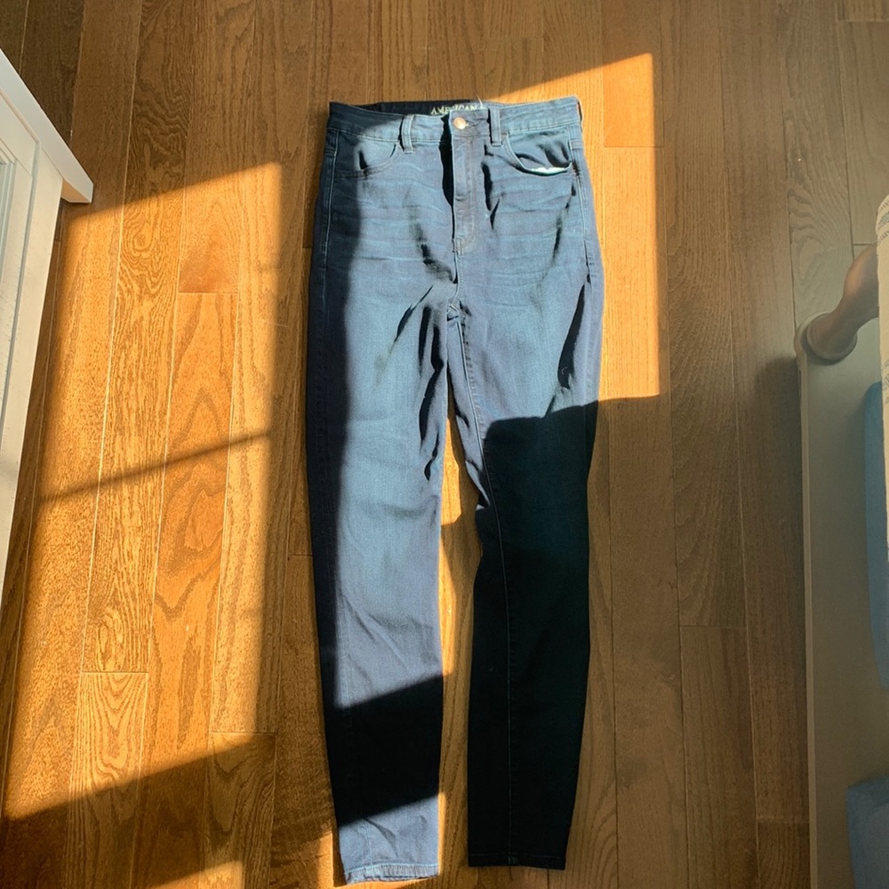 Dark blue jeans